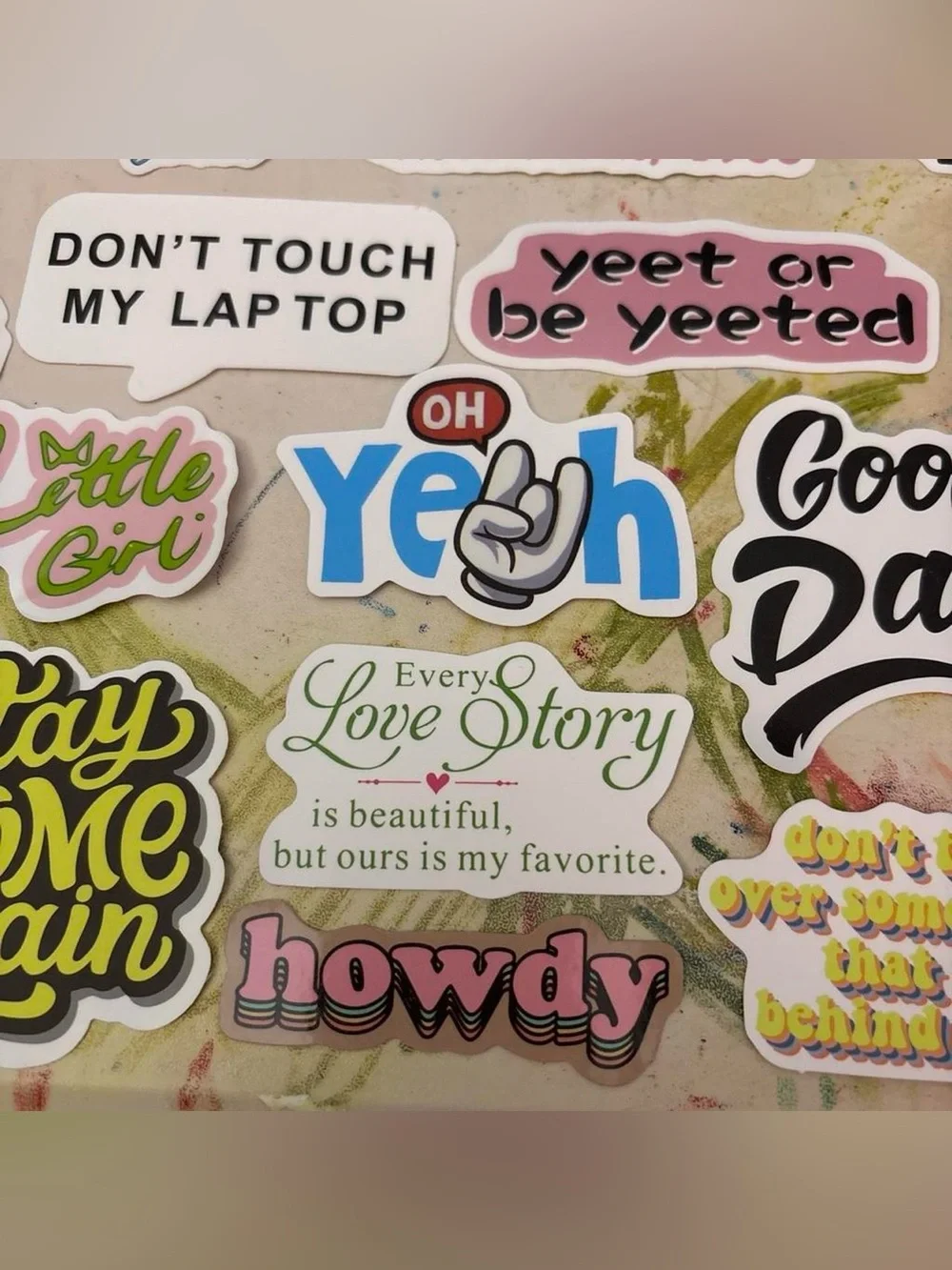 Assorted Sticker Set - Colorful Phrase & Graphic Stickers - Picture 7 of 8
